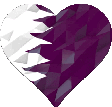 Fahnen Asien Katar Herz 