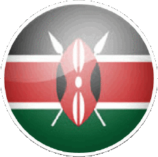 Drapeaux Afrique Kenya Rond 
