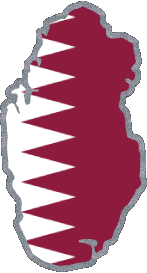 Drapeaux Asie Qatar Carte 