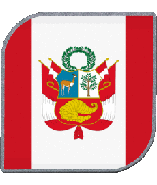 Bandiere America Perù Quadrato 