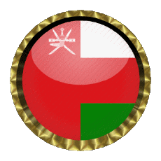 Drapeaux Asie Oman Rond - Anneaux 
