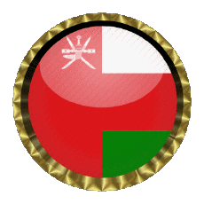 Fahnen Asien Oman Rund - Ringe 