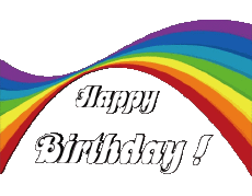 Mensajes Inglés Happy Birthday Abstract - Geometric Fondo transparente 021 