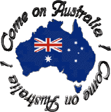Messagi Inglese Come on Australia Map - Flag 