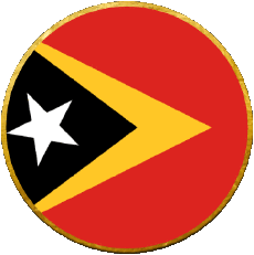 Drapeaux Asie Timor Oriental Rond 