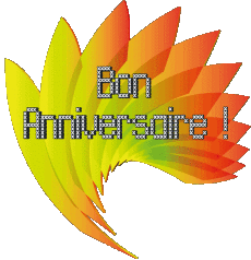 Messages French Bon Anniversaire Abstrait - Géométrique Transparent Background 005 
