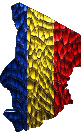 Flags Africa Chad Map 