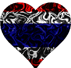 Drapeaux Asie Thaïlande Coeur 
