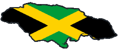 Drapeaux Amériques Jamaïque Carte 
