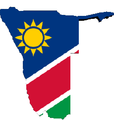Banderas África Namibia Mapa 