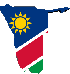Flags Africa Namibia Map 