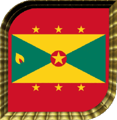 Bandiere America Isole Grenada Quadrato 
