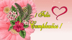 Nachrichten Spanisch Feliz Cumpleaños Floral Animierter Hintergrund 002 