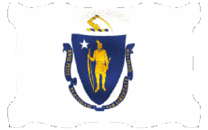 Drapeaux Amériques U.S.A - Etats Massachusetts Ondulation 