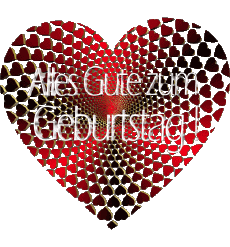 Mensajes Alemán Alles Gute zum Geburtstag Herz 005 