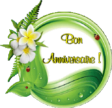 Mensajes Francés Bon Anniversaire Floral 011 