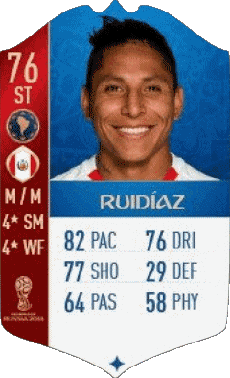 Vídeo Juegos F I F A - Jugadores  cartas Perú Raúl Ruidíaz 