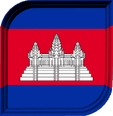 Bandiere Asia Cambogia Quadrato 