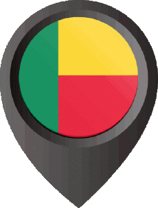 Drapeaux Afrique Benin Epingle de Localisation 