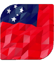 Drapeaux Océanie Samoa Carré 