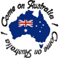 Mensajes Inglés Come on Australia Map - Flag 