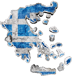 Drapeaux Europe Grèce Carte 