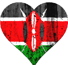 Flags Africa Kenya Heart 