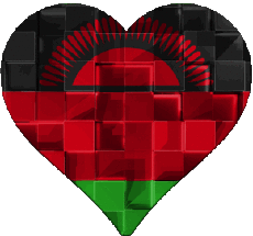 Flags Africa Malawi Heart 
