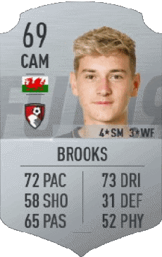 Multimedia Vídeo Juegos F I F A - Jugadores  cartas Gales David Brooks 