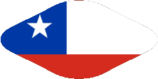 Bandiere America Chile Ovale 