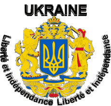 Fahnen Europa Ukraine Liberté et Indépendance 