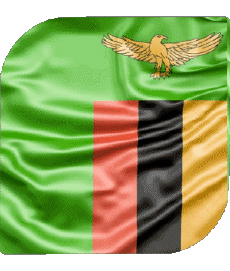 Bandiere Africa Zambia Quadrato 