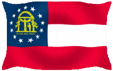 Fahnen Amerika U.S.A - States Georgia Welligkeit 