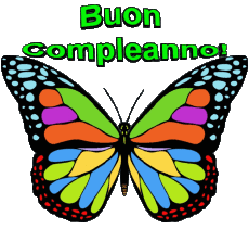 Messagi Italiano Buon Compleanno Farfalle 002 