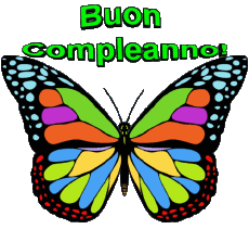 Nachrichten Italienisch Buon Compleanno Farfalle Transparenter Hintergrund 002 