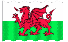 Fahnen Europa Wales Welligkeit 