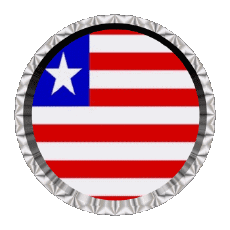Flags Africa Liberia Round - Rings 