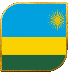 Bandiere Africa Ruanda Quadrato 