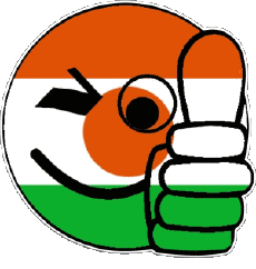 Fahnen Afrika Niger Smiley - OK 