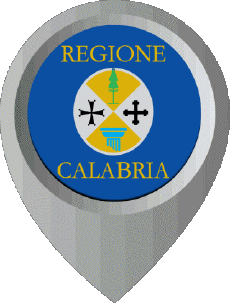 Flags Europe Italy Calabria Location Pin 