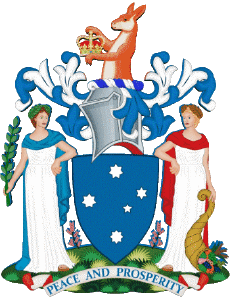 Fahnen Ozeanien Australien Victoria Wappen 