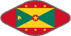 Bandiere America Isole Grenada Ovale 02 
