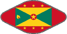 Fahnen Amerika Grenada-Inseln Oval 02 