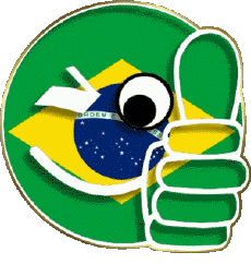 Flags America Brazil Smiley - OK 