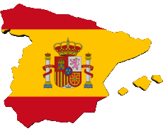 Flags Europe Spain Map 