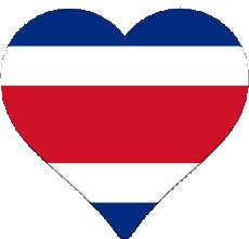 Banderas América Costa Rica Corazón 