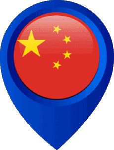 Flags Asia China Location Pin 