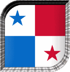 Drapeaux Amériques Panama Carré 