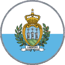Bandiere Europa San Marino Tondo 