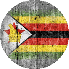 Flags Africa Zimbabwe Round 